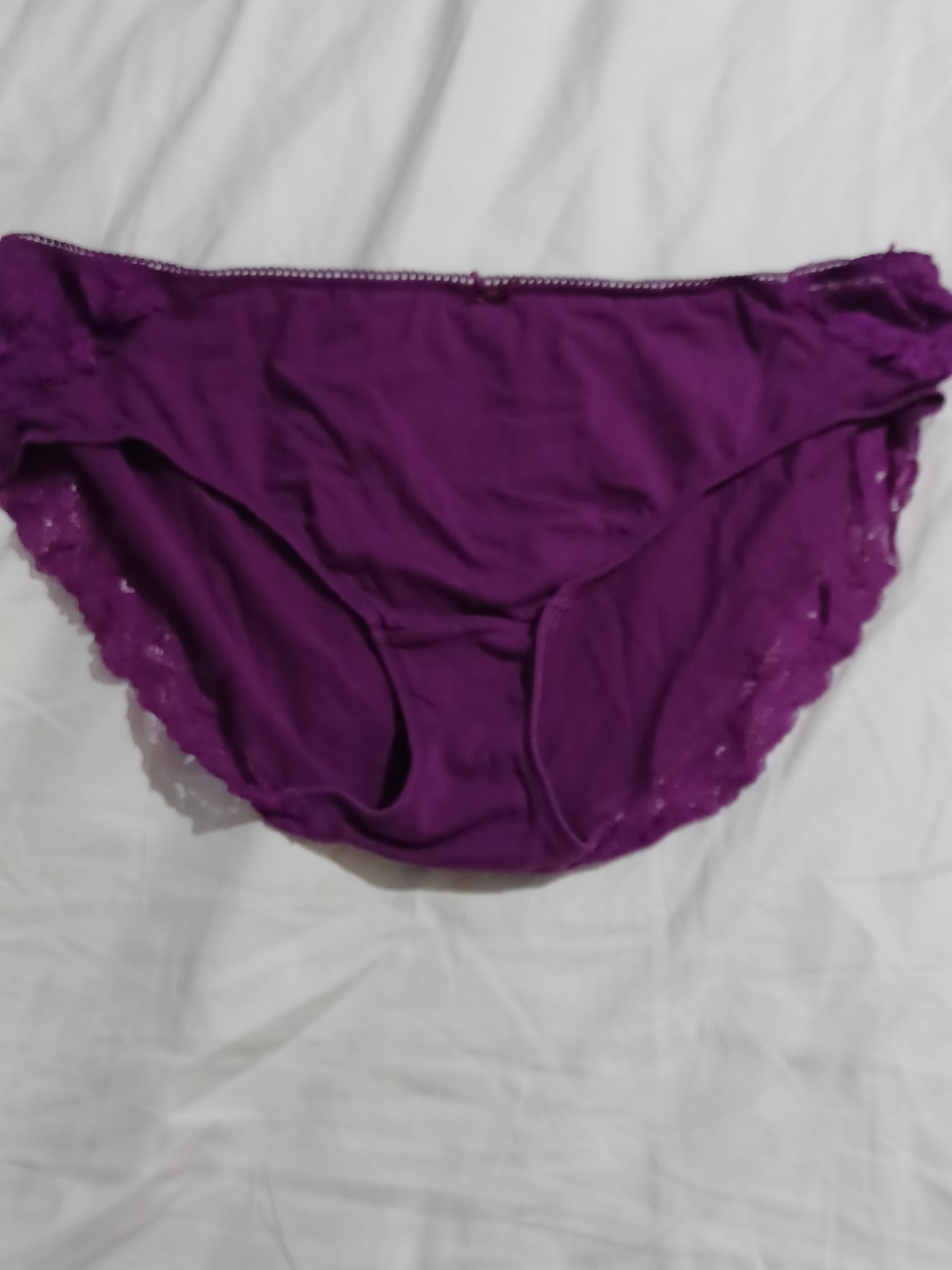 Cacique Purple Lace-Trim Bikini Panty